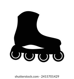 Vector flat quad roller skate on white background.