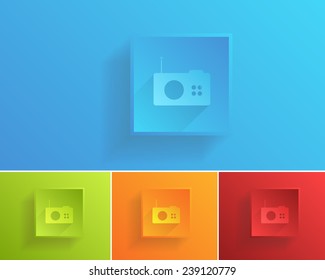 Vector Flat Radio Icon/Button