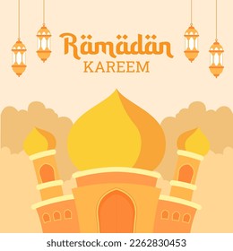 vector flat ramadan social media posts collection