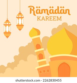 Vektorgrafik flach ramadan Social Media-Beiträge Sammlung