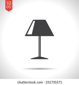 Vector flat reading-lamp icon isolated on white. Eps10