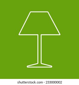 Vector flat reading-lamp icon isolated outline. Eps10