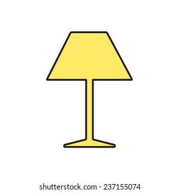 Vector flat reading-lamp icon isolated outline. Eps10