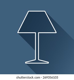 Vector flat reading-lamp icon isolated outline. Eps10