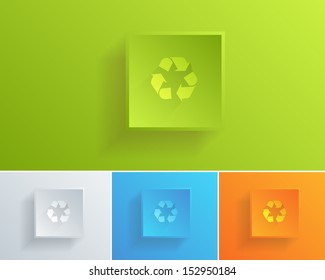 Vector Flat Recycle Icon