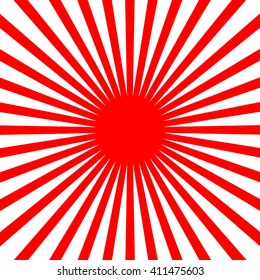 Vector Flat Red sun