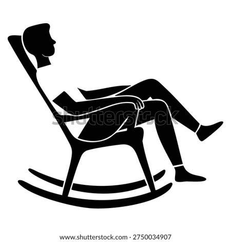 Vector flat rest icon illustration ideal for wellness health relaxation break time sleep recovery and user interface design elements