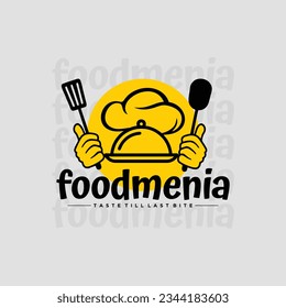 Vector flat restaurant chef logo template 