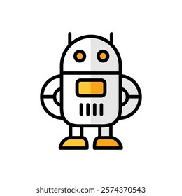 vector of flat robot with cart