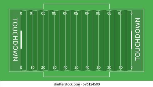 Vector flat rugby field illustration