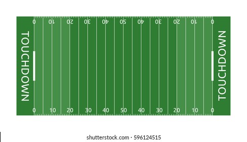 Vector flat rugby field illustration