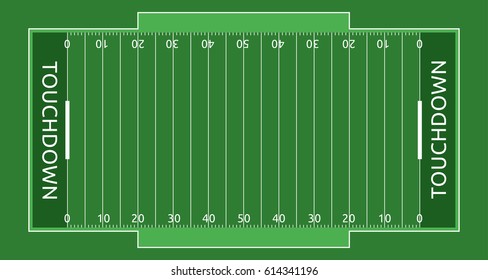 Vector flat rugby field illustration