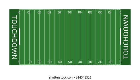 Vector flat rugby field illustration