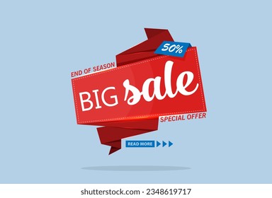 Vector flat sale banner template design