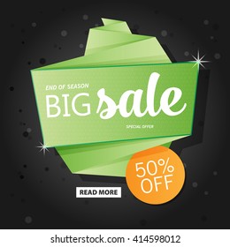 Vector flat sale banner template design