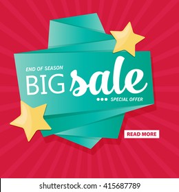 Vector flat sale banner template design