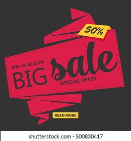 Vector flat sale banner template design