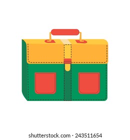 vector flat school bag 