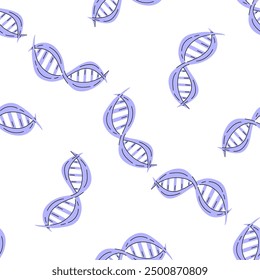 Vector flat school Illustration. Dna chain seamless pattern. Back to School. The science.	