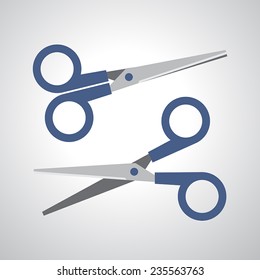 Vector flat scissors.