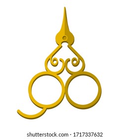 Vector flat scissors. Vector object in cartoon style 