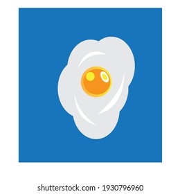 vector flat scrambled egg or scrambled egg illustration