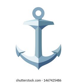 vector flat sea ocean maritime icon vintage Anchor