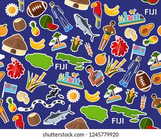 Vector flat seamless texture pattern Fiji