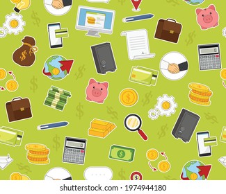Vector flat seamless texture pattern Bank