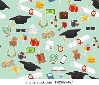 Vector flat seamless texture pattern Graduates