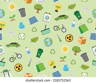 Vector flat seamless texture pattern environment.