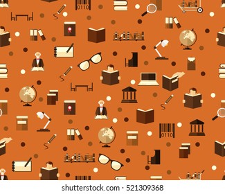 Vector flat seamless texture pattern library.