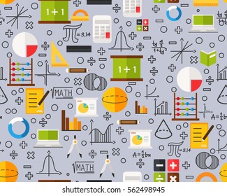 Vector flat seamless texture pattern Mathematics.