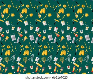 Vector flat seamless texture pattern painter.