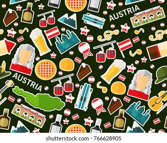 Vector flat seamless texture pattern austria