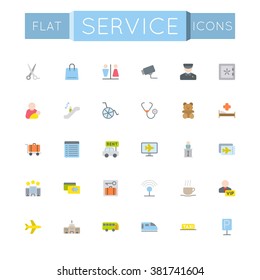 Vector Flat Service Icons