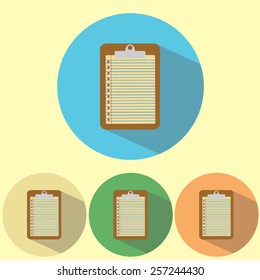 Vector flat shadow paper and pad