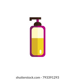 vector flat shaving, hair removal, epilation and depilation tools icon set. After shaving cream, lotion, skin care cosmetics in bottle . Isolated illustration on a white background.