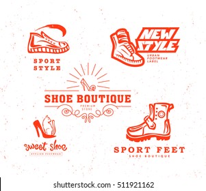 Vector Flat Shoe Icon Design Collection Stock Vector (Royalty Free ...