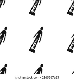 Patrón de silueta plana vectorial dibujado a mano 
