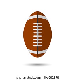 Vector flat simple football icon.  Sport illustration