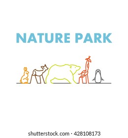 Vector flat simple minimalistic animal logo. Animal icon, animal sign, symbol isolated on white background.  Nature park, national zoo, pet shop logo, animal food store logo.