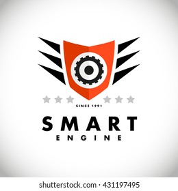Vector flat simple minimalistic car logo. Auto icon isolated on white background. Repair service logo, garage logo, auto tuning studio insignia. Auto design. Auto illustration.