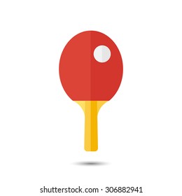 Vector flat simple ping-pong icon.  Sport illustration