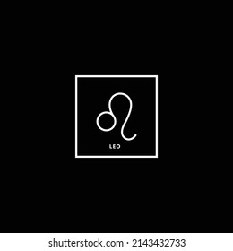 Vector flat and simple style illustration of white Astrological signs isolated on black background