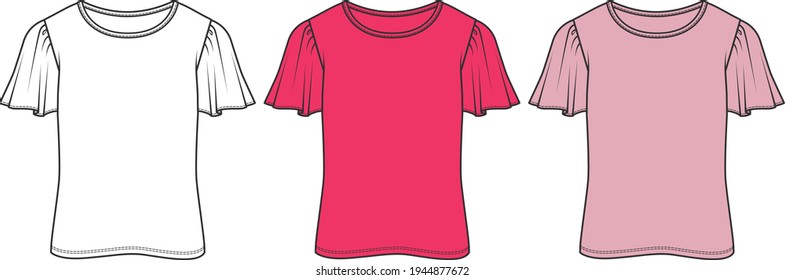 vector flat sketch t-shirt designs for women