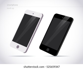 Vector flat smartphone isolated illustration. Cartoon style. Modern digital device mock up.  Good for sale banner, special offer flayer, leaflet design.