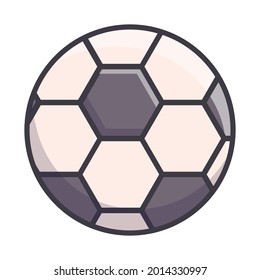 Vector flat soccer ball icon. Sports equipment for football.