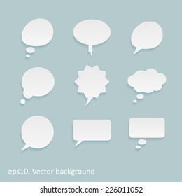 Vector flat speech bubble dialog icons