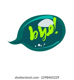Vector flat speech bubble for messagies, notes, stickers, communications.
